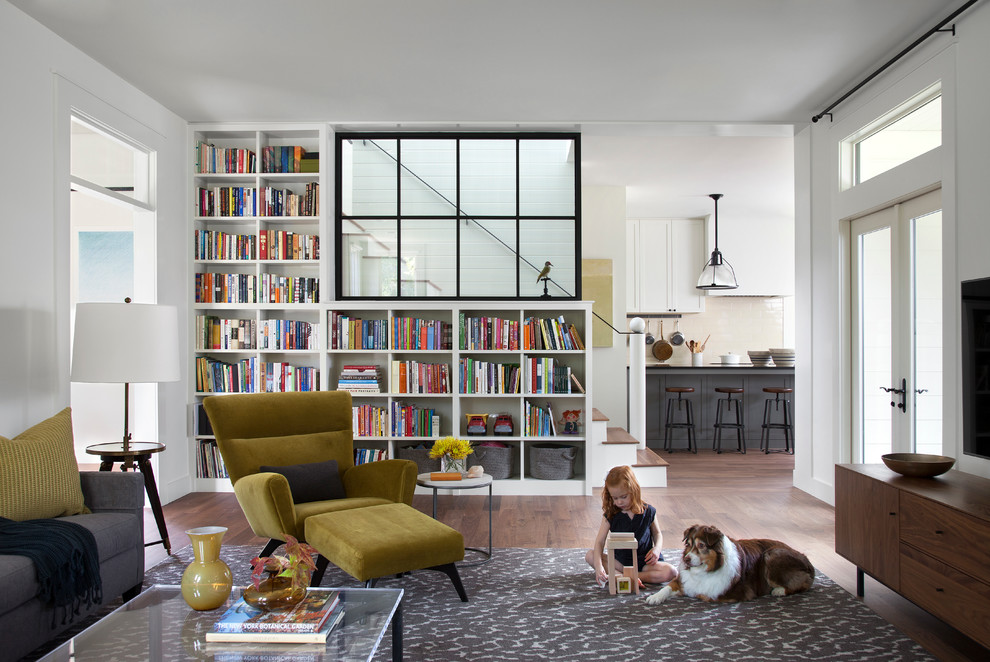 Безупречный дизайн интерьера гостиной от Tim Cuppett Architects